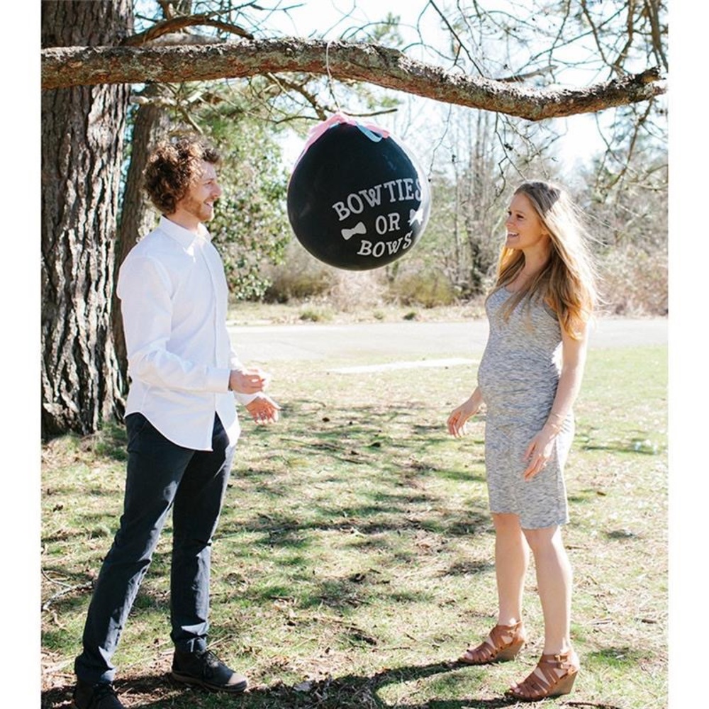 Gender Reveal Confetti Ballon - Bowties or Bows